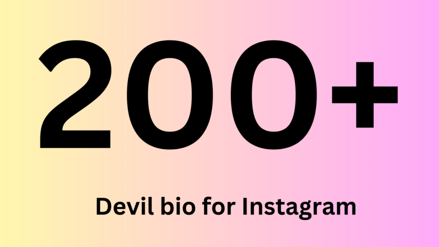 Devil bio for Instagram