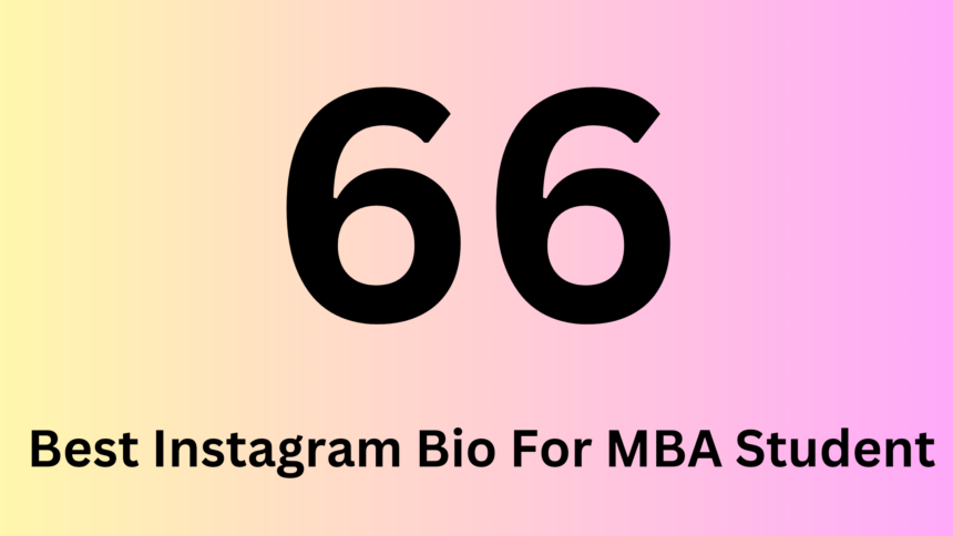 Best Instagram Bio For MBA Student