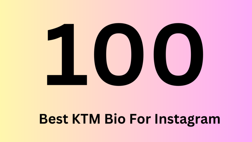 KTM Bio For Instagram